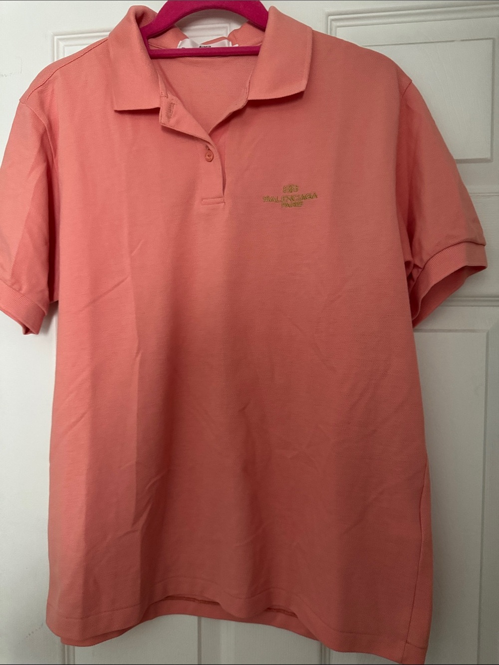 Vintage 90s Balenciaga Golf Embroidered Logo Polo shirt